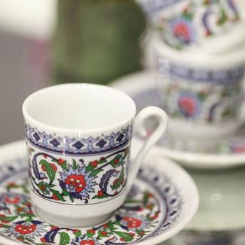 Set 6 cești cafea ornament, 50 ml