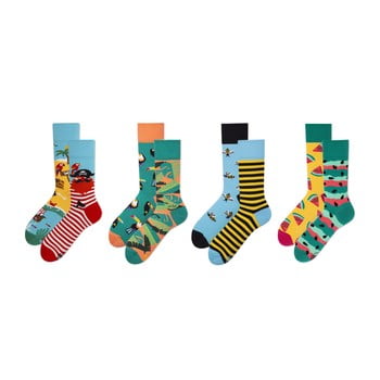 Set 4 perechi șosete împachetate pentru cadou many mornings tropical, mărime 43-46