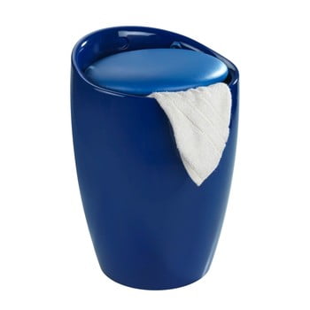Coș de rufe /taburet wenko candy, 20 l, albastru