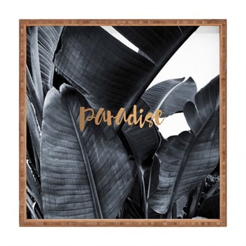 Tavă decorativă din lemn paradise, 40 x 40 cm