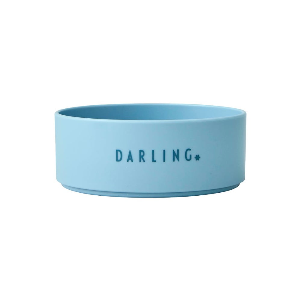 Světle modrá dětská miska Design Letters Mini Darling, ø 11 cm