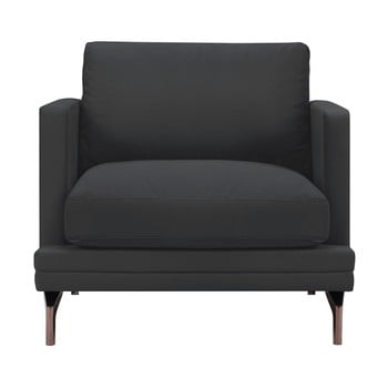 Fotoliu picioare metalice aurii windsor & co sofas jupiter, gri închis