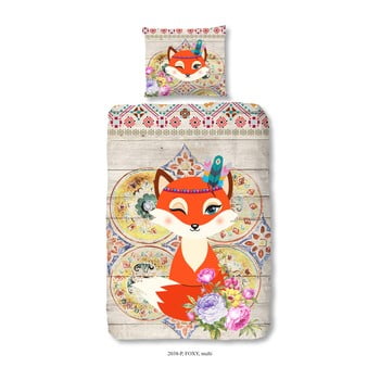 Lenjerie de pat din bumbac pentru copii good morning foxy, 140 x 200 cm