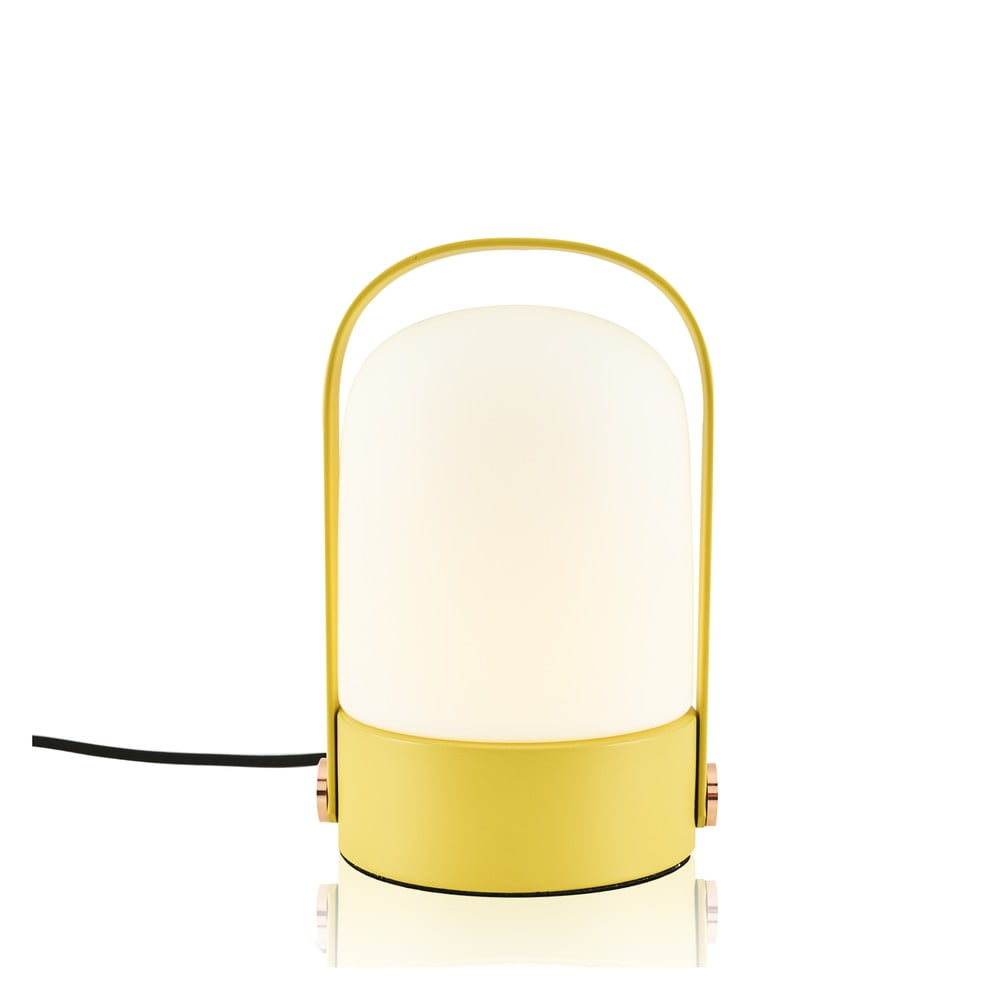 Žlutá stolní lampa s podstavcem Anka
