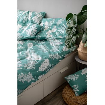 Lenjerie de pat din bumbac cotton house palma, 140 x 200 cm, verde