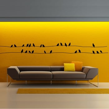 Set autocolante ambiance starlings on cable