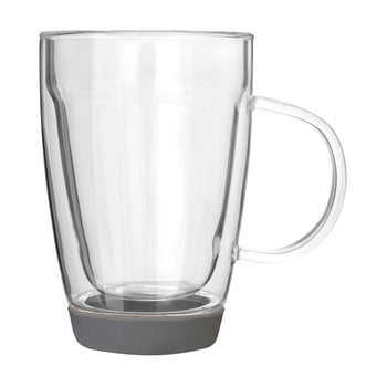Cană din sticlă cu pereți dubli premier housewares double wall, 350 ml