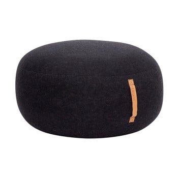 Puf hübsch gudmund, ø 75 cm, negru