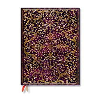 Agendă pentru anul 2020, cu copertă tare Paperblanks Aurelia Bold, 368 file, vișiniu