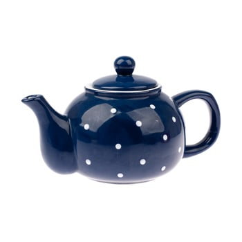 Ceainic din ceramică dakls dots, 1 l, albastru