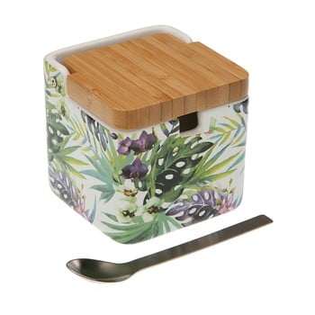 Recipient pentru zahăr cu capac versa tropical, verde crem