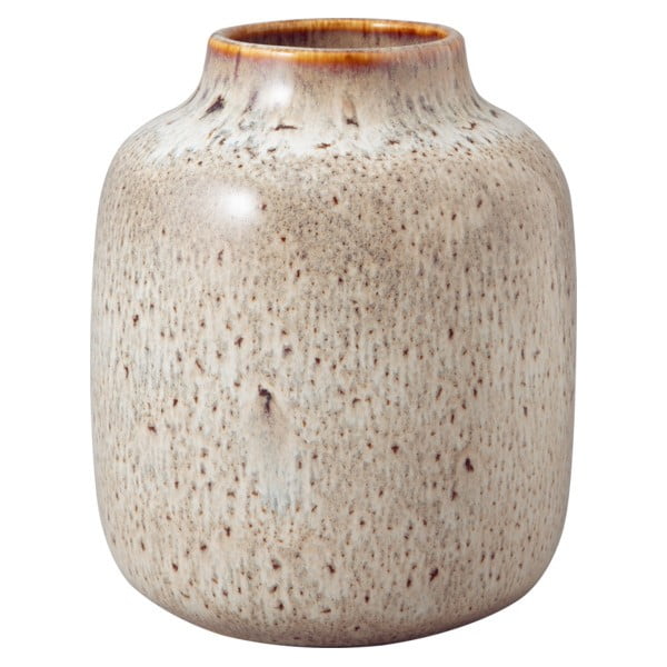 Šedo-béžová kameninová váza Villeroy & Boch Like Lave, výška 15 cm