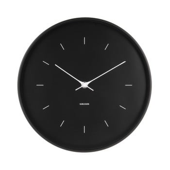 Ceas de perete karlsson butterfly, Ø 27,5 cm, negru