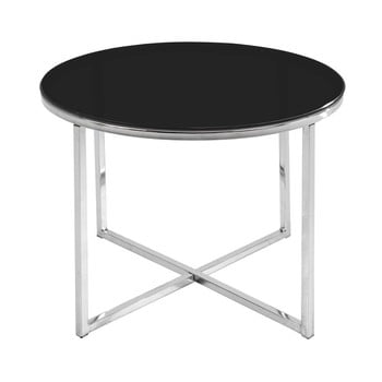Măsuță auxiliară actona cross, ⌀ 55 cm, negru