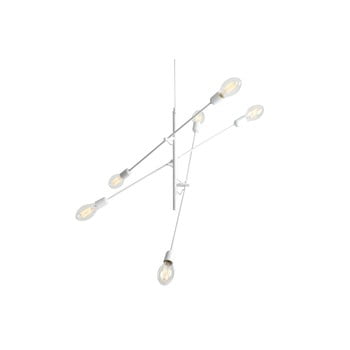 Lustră cu 6 becuri custom form twigo, alb