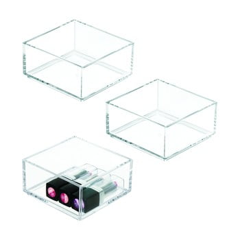 Organizator transparent stivuibil iDesign Clarity, 10 x 10 cm