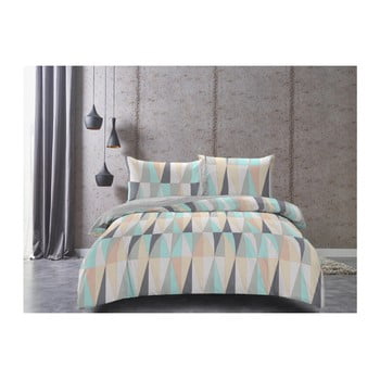 Lenjerie din bumbac satinat decoking pastel love, 135 x 200 cm