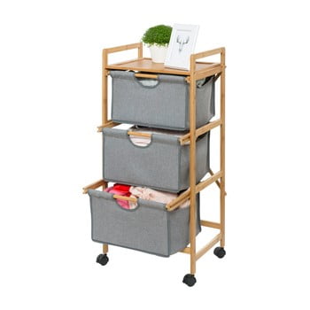 Suport din bambus cu 3 sertare wenko bamboo