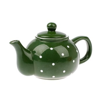Ceainic din ceramică dakls dots, 1 l, verde