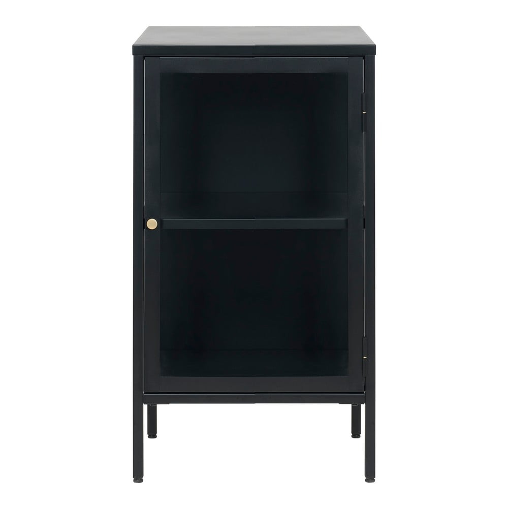 Černá vitrína Unique Furniture Carmel, výška 85 cm
