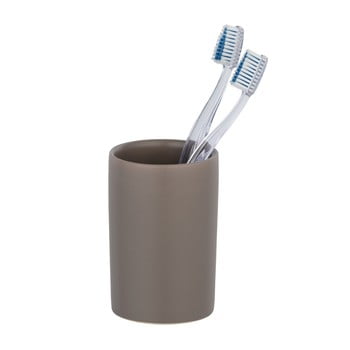 Recipient din ceramică pentru periuțele de dinți wenko polaris, maro
