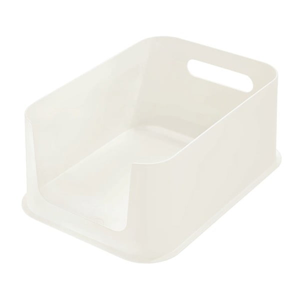 Bílý úložný box iDesign Eco Open, 21,3 x 30,2 cm