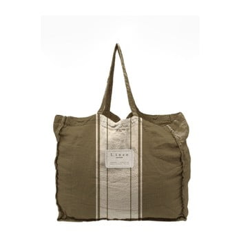 Geantă textilă linen dark grey, lățime 50 cm