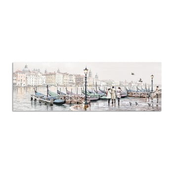 Tablou styler watercolor venezia gondole, 45 x 140 cm