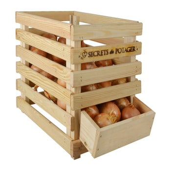 Cutie din lemn cu sertare pentru ceapă esschert design
