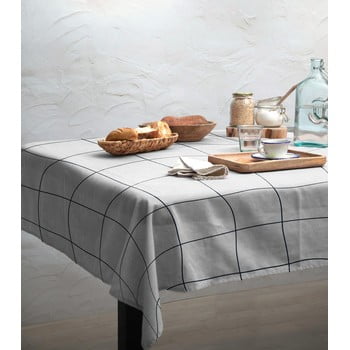 Față de masă linen couture blue lines, 140 x 200 cm