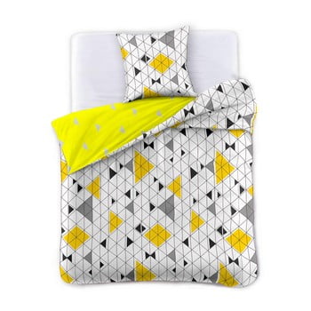 Lenjerie de pat din bumbac satinat decoking geometric, 200 x 220 cm