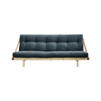 Canapea extensibilă karup design jump natural/petrol blue, albastru