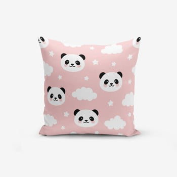 Față de pernă minimalist panda, 45 x 45 cm