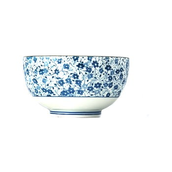 Bol din ceramică mij daisy, ø 13 cm, alb - albastru