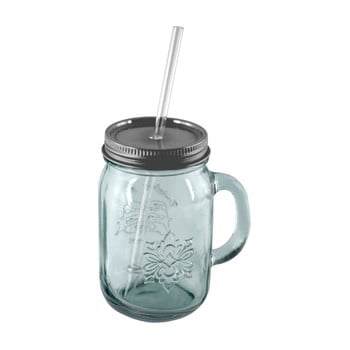 Pahar cu pai și capac ego dekor authentic, 550 ml