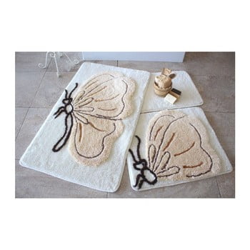 Set 3 covoare de baie butterfly