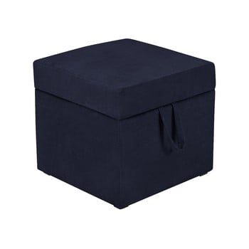 Taburet cu spațiu pentru depozitare kicoti cube, albastru închis