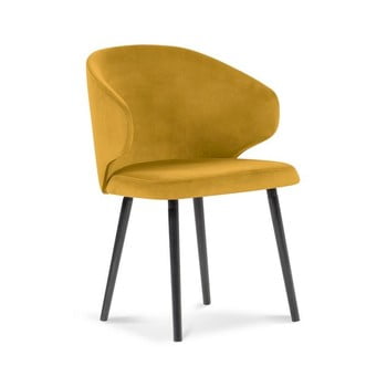 Scaun cu înveliș de catifea windsor & co sofas nemesis, galben
