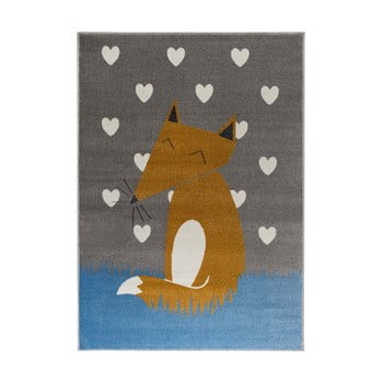 Covor pentru copii kicoti fox, 200 x 280 cm, gri