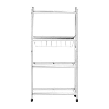 Cărucior pentru depozitare cu 4 nivele și coșuleț premier housewares, alb