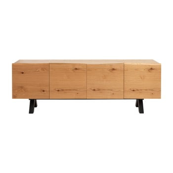 Comodă joasă din lemn de stejar alb unique furniture oliveto