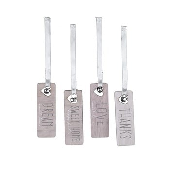 Set 4 plăcuțe decorative cu clopoței ego dekor