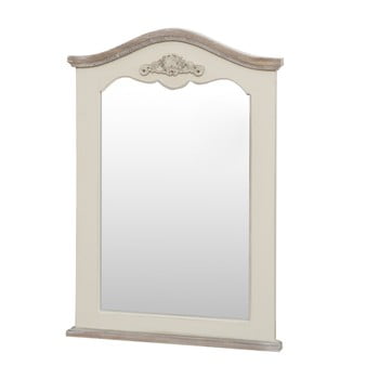 Oglindă din lemn de plop livin hill rimini, crem, înălțime 85 cm