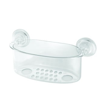 Coș transparent cu ventuză idesign suction spa, lungime 30 cm
