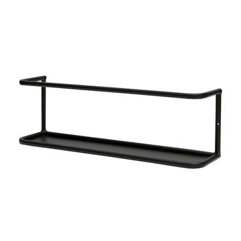 Raft din metal woood myrthe, lungime 40 cm, negru