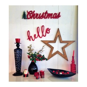 Decorațiune de perete pentru crăciun christmas star, 69 x 2 x 15 cm