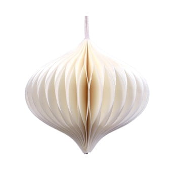 Decorațiune din hârtie pentru crăciun only natural, lungime 10 cm, alb
