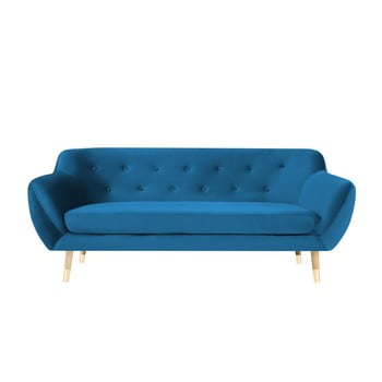 Canapea cu 3 locuri Mazzini Sofas Amelie, albastru