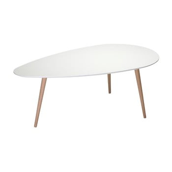 Măsuță de cafea cu picioare din lemn de fag furnhouse fly, 116 x 66 cm, alb