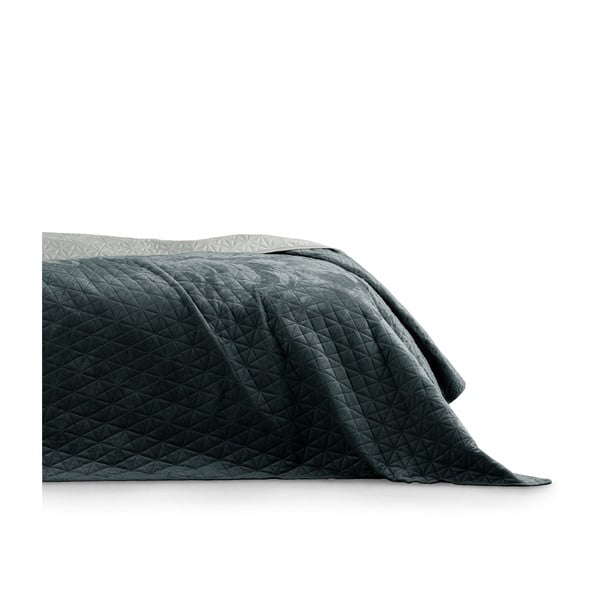 Tmavě šedý přehoz přes postel AmeliaHome Laila Graphite, 220 x 240 cm